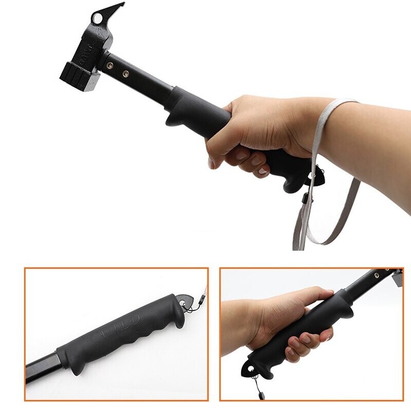 Heavy Duty Steel Multi Function Hammer Tool Camping Survival Tent Peg Puller