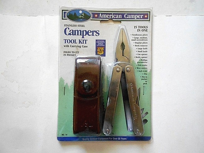 American Camper 1503 Multi Tool Stainless Steel Camping Pocket Tool