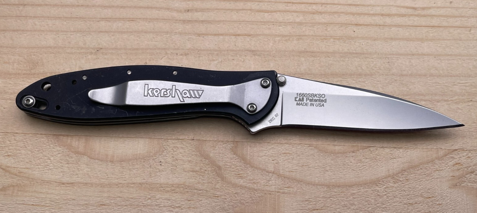 SNAP-ON Kershaw Leek 1660SBKSO – Spider Web 3D Inlay Handle Folding Pocket Knife