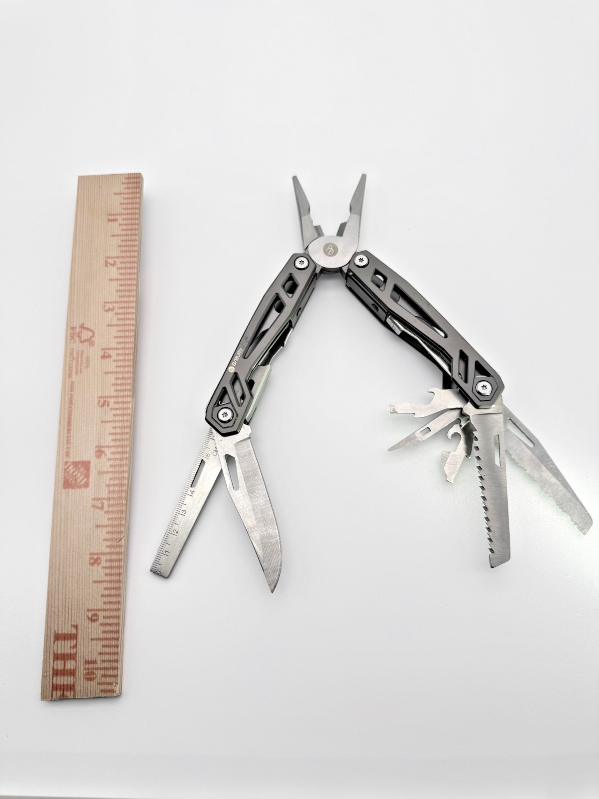 B/BURY Stainless Steel Multi Tool Pliers Knife Saw Screwdrivers EDC Tool