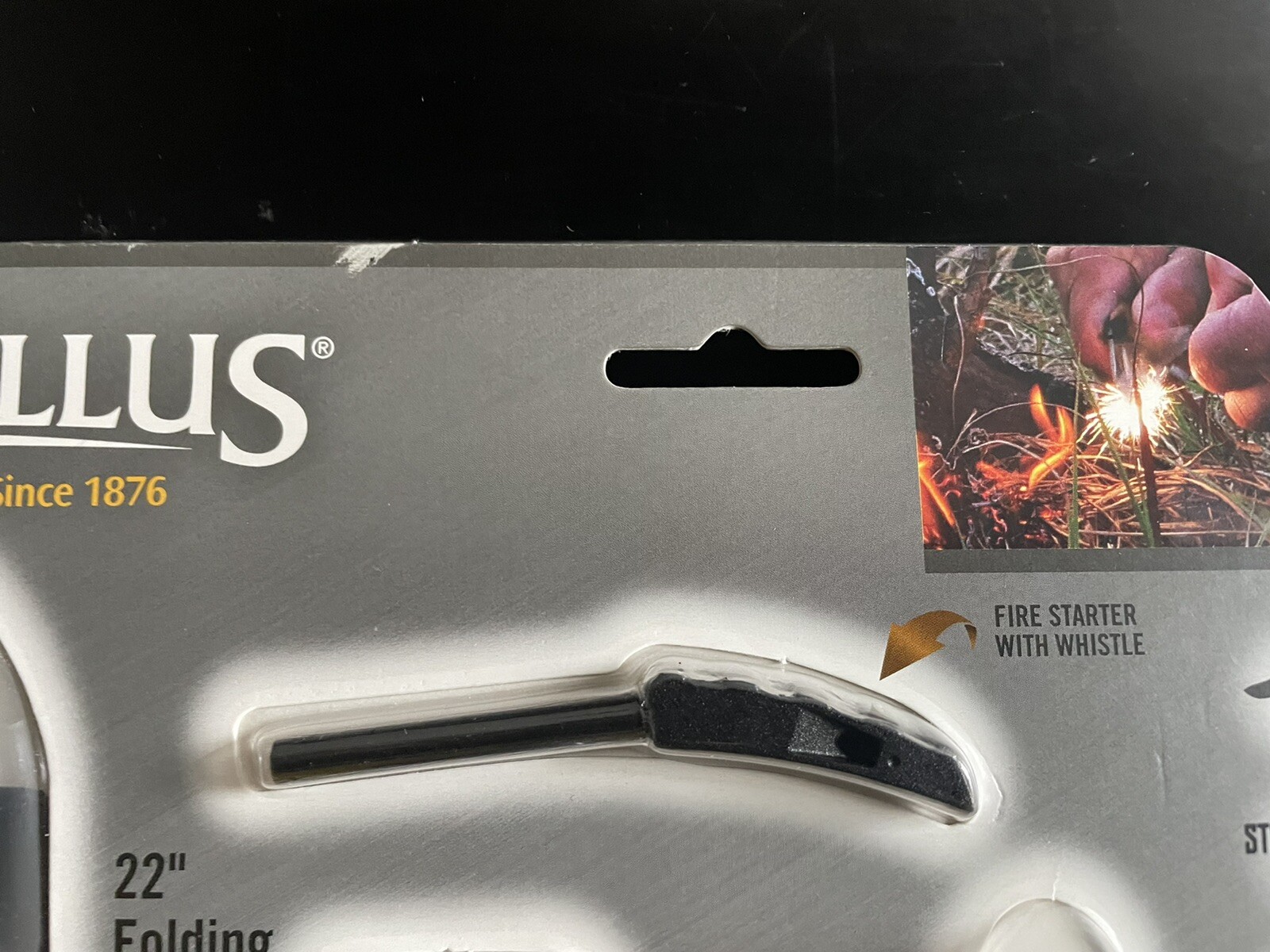 CAMILLUS QUEST PACK W/22” SHOVEL-8” KNIFE W/SHEATH-FIRE STARTER-WHISTLE NIP