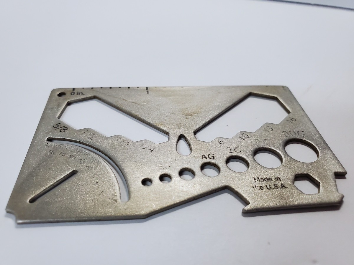 12 in 1 Multi SURVIVAL TOOL Wallet Card Size Solid Metal Made In USA