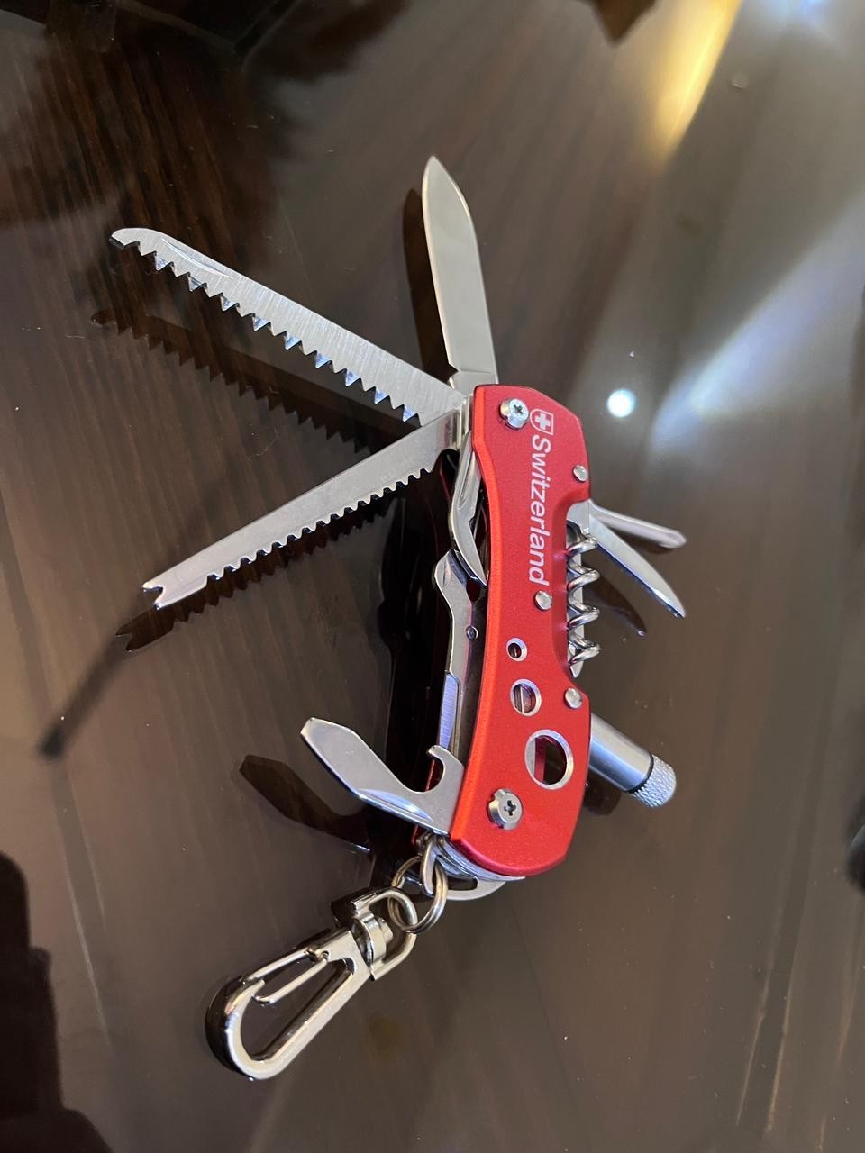 Swiss Style Multi Tool Pocket Knife Saw Corkscrew All-in-One Camping EDC Tool