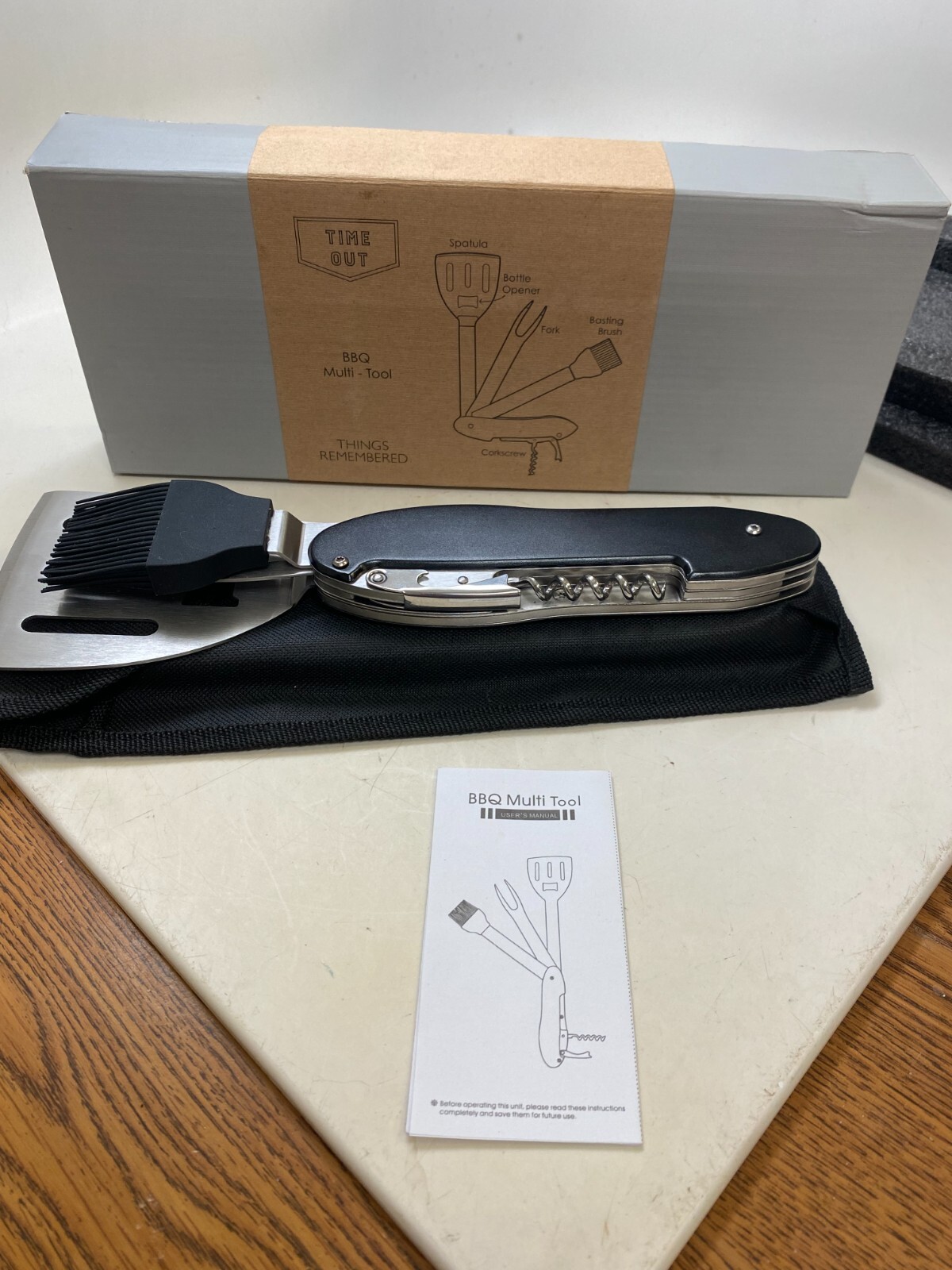 NEW Things Remembered Not Your Average Tool 357618 Multi BBQ Tool Black