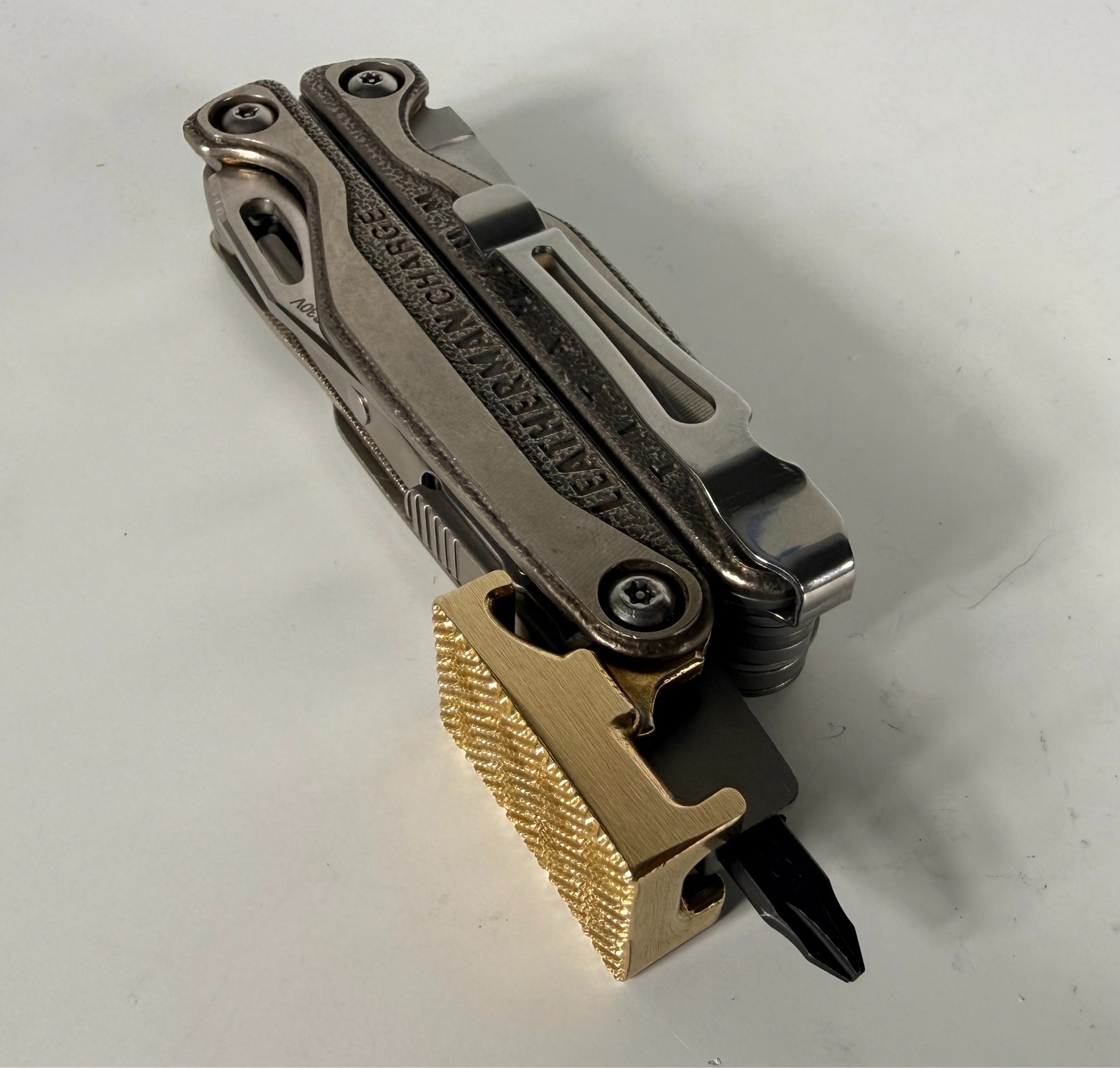 For Leatherman CHARGE,+ TT & TTI, BRASS Hammer Head ADD-ON, tactical, military