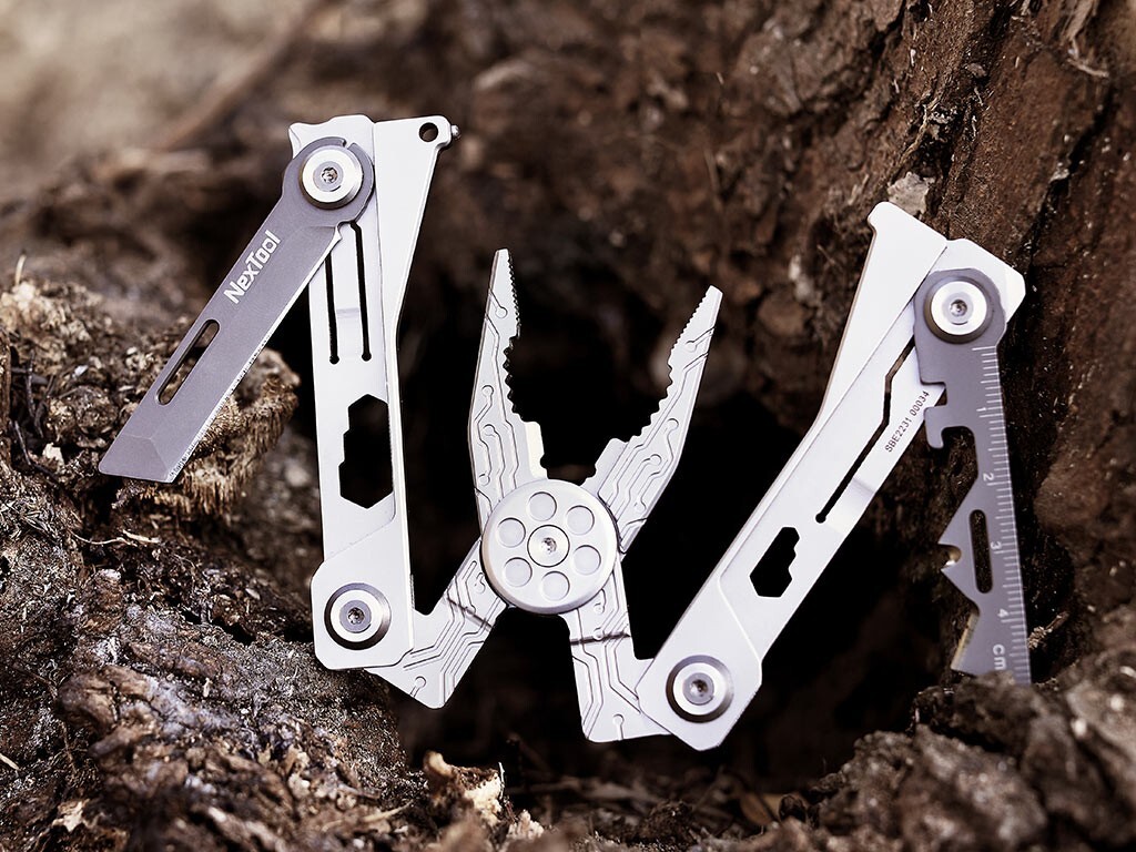 NexTool Silver Blade EDC Tool Several Standard Tools Stainless Steel Handles