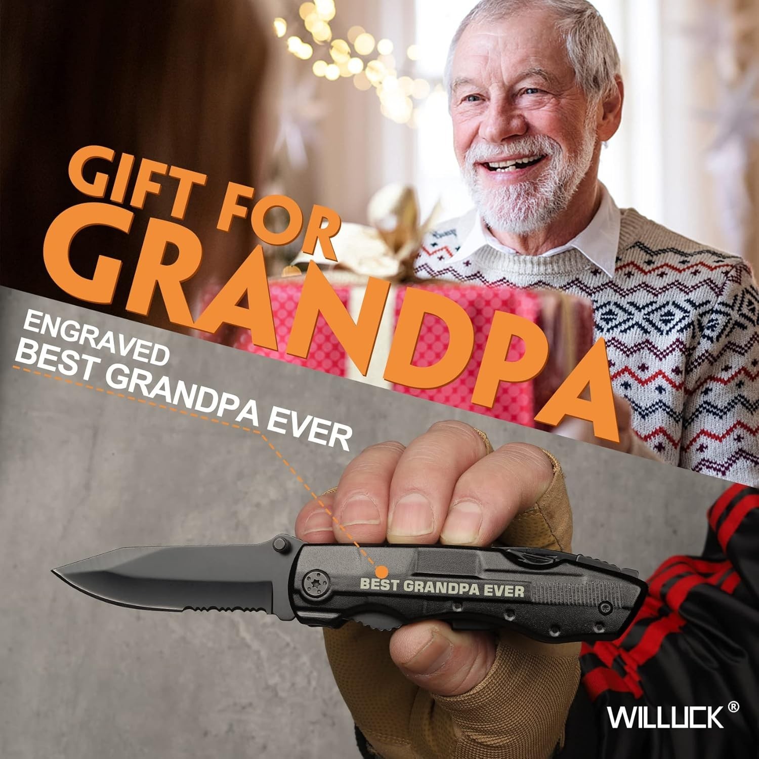 Best Grandpa Ever Multitool Knife Gift for Grandpas Birthday & Father’s Day