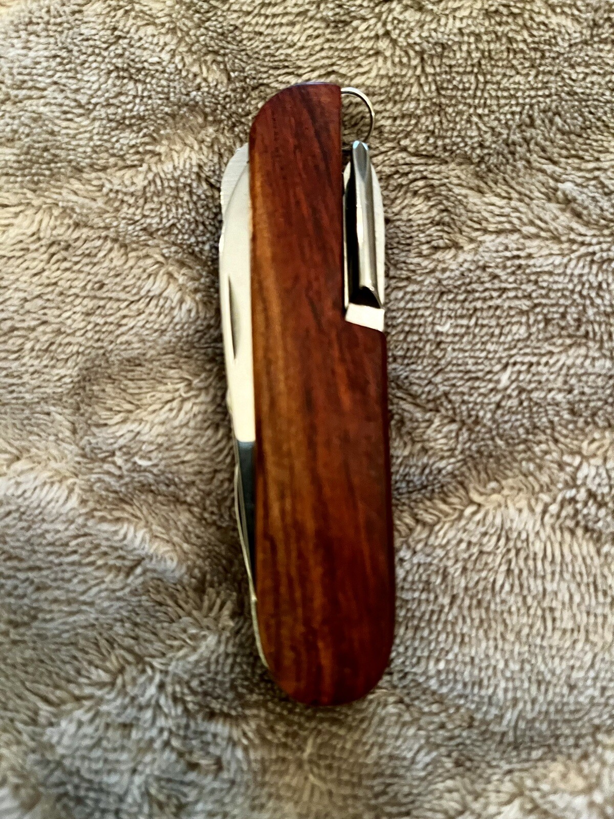 Custom New 11-Function Unbranded Swiss Army Knife Wood Grain Finish Nice Gift!!