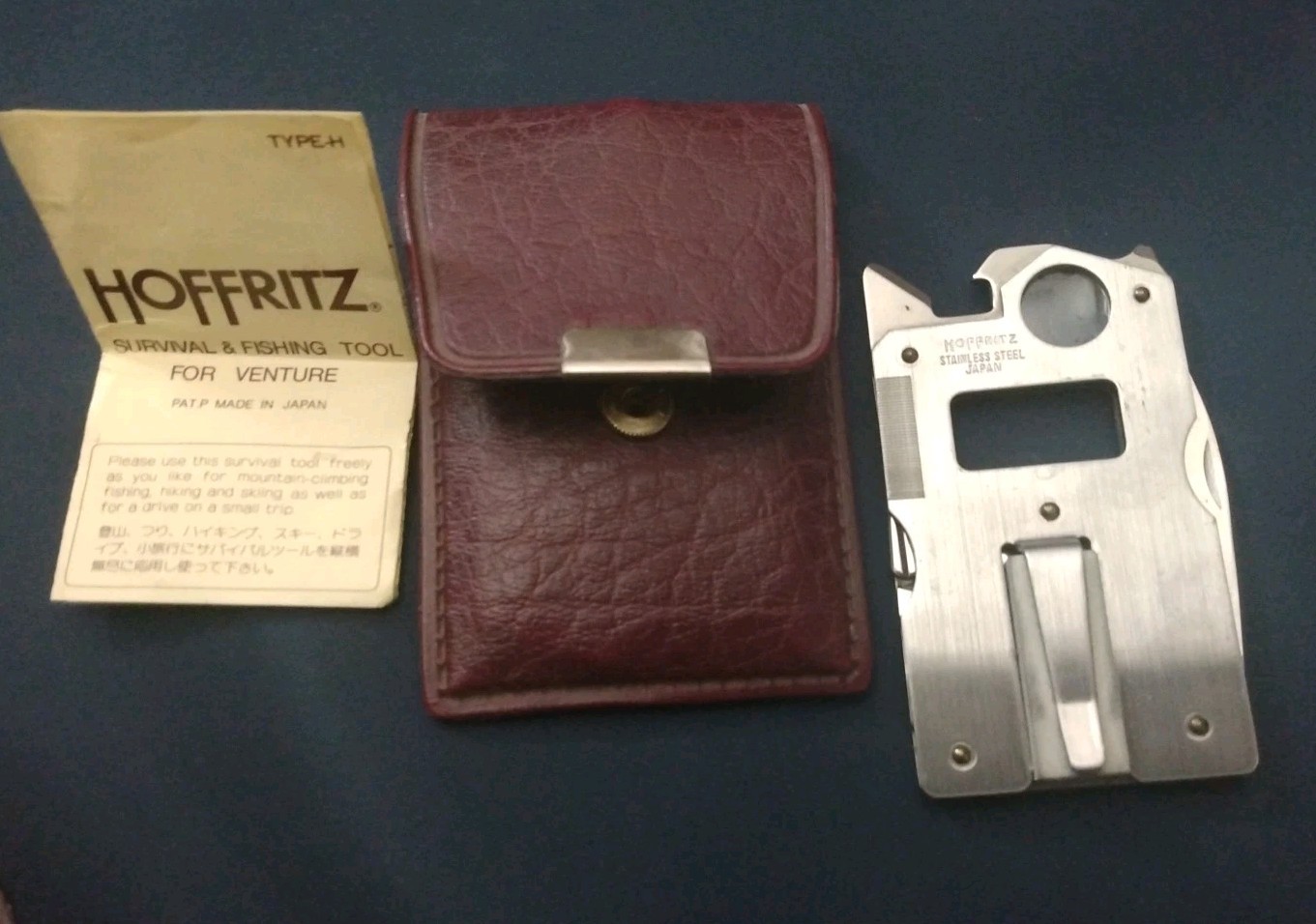 HOFFRITZ TYPE H MULTITOOL – CAMPING SURVIVAL FISHING – STAINLESS STEEL JAPAN VTG