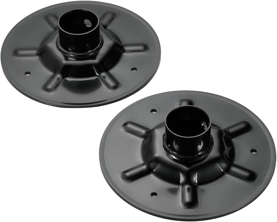 Qty (2) 377962 Replacement Rear Jack Foot Pad with Attachment Pins,9″ Diamete…