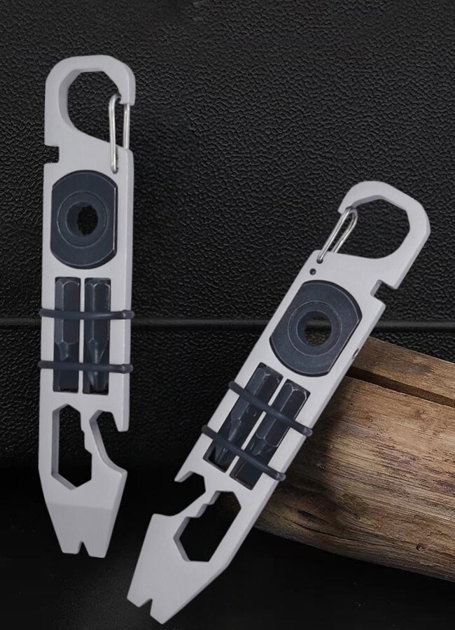 EDC Stainless Steel Keychain Pocket Pry Bar Crowbar Opener Outdoor Multi Tools