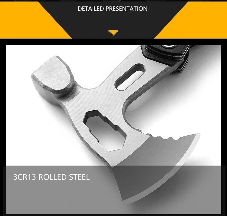 Best Multi Function Purpose Axe Hatchet Hammer Knife Tool Camping Survival Steel