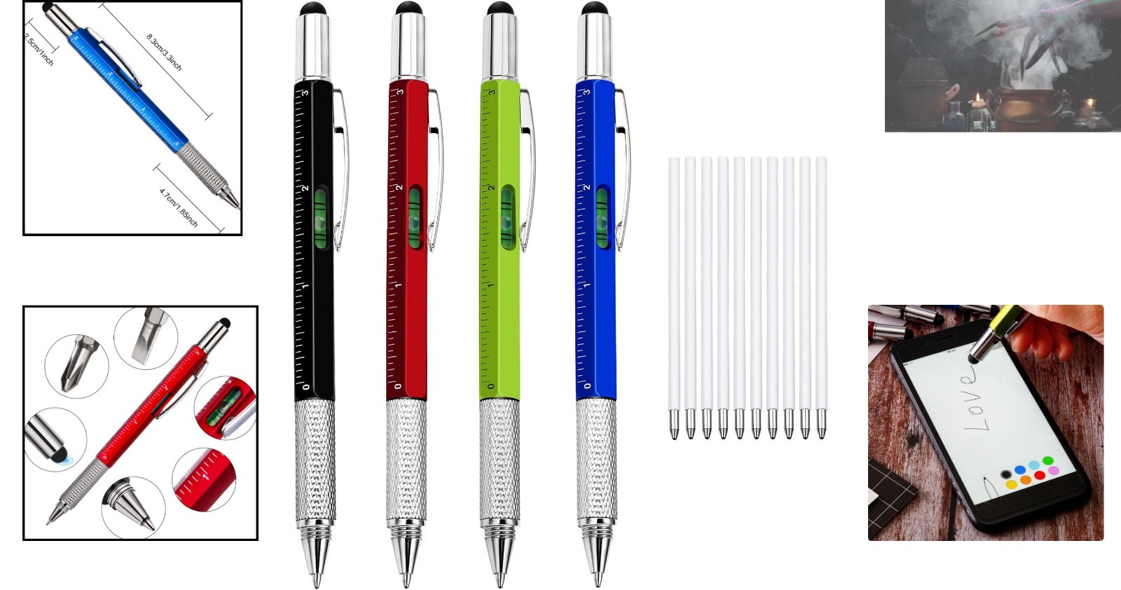 Portable Multi-tool Pen Set – Practical and Fun Gift for Men in 4 Colors