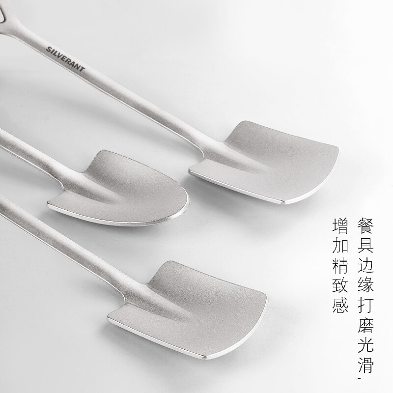 EDC Titanium Portable Shovel Shape Spoon Food Watermelon Lightweight Tableware
