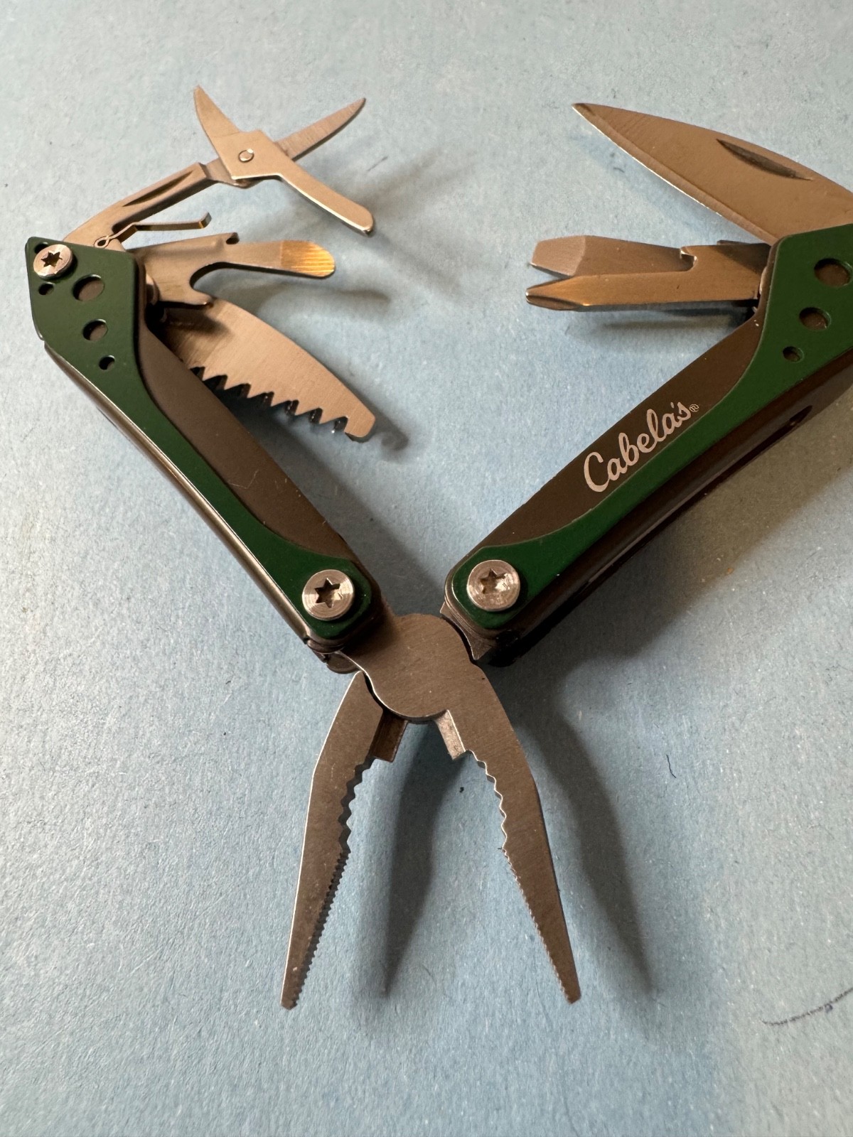 Cabela’s 7-in-1 Mini Multi-Tool Various Colors Keychain Carry Knife Pliers