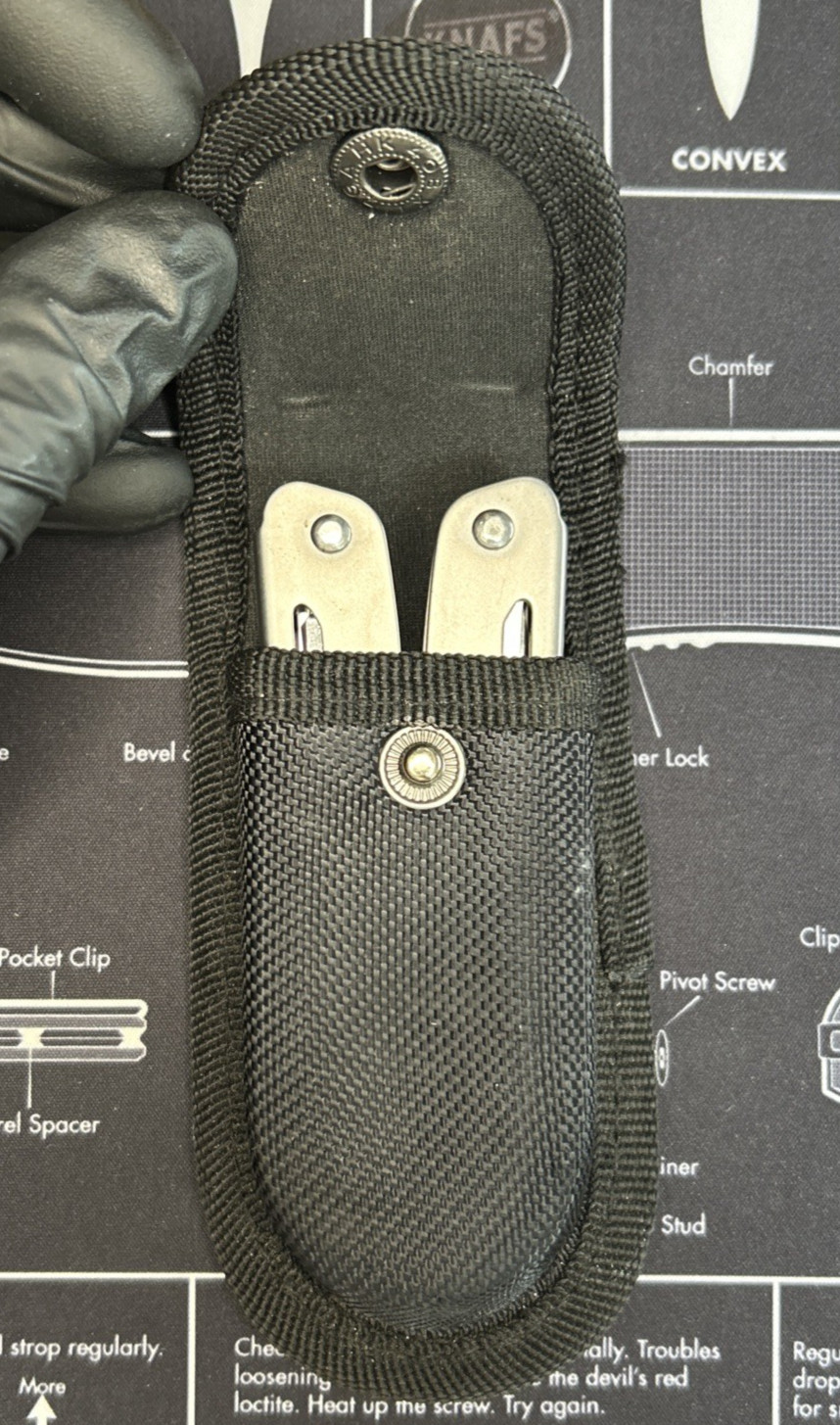 Ozark Trail Multi Tool Pliers Knife Stainless Steel w/ Pouch Camping EDC VGUC