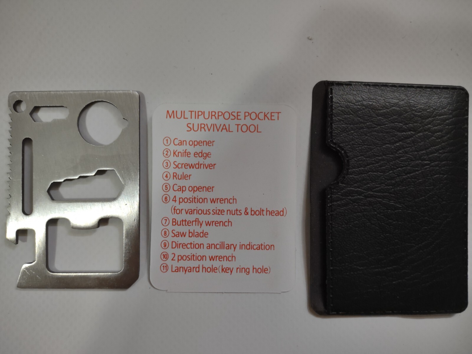 11 in 1 Multi Survival Tool Wallet Card Saw Screw Can
