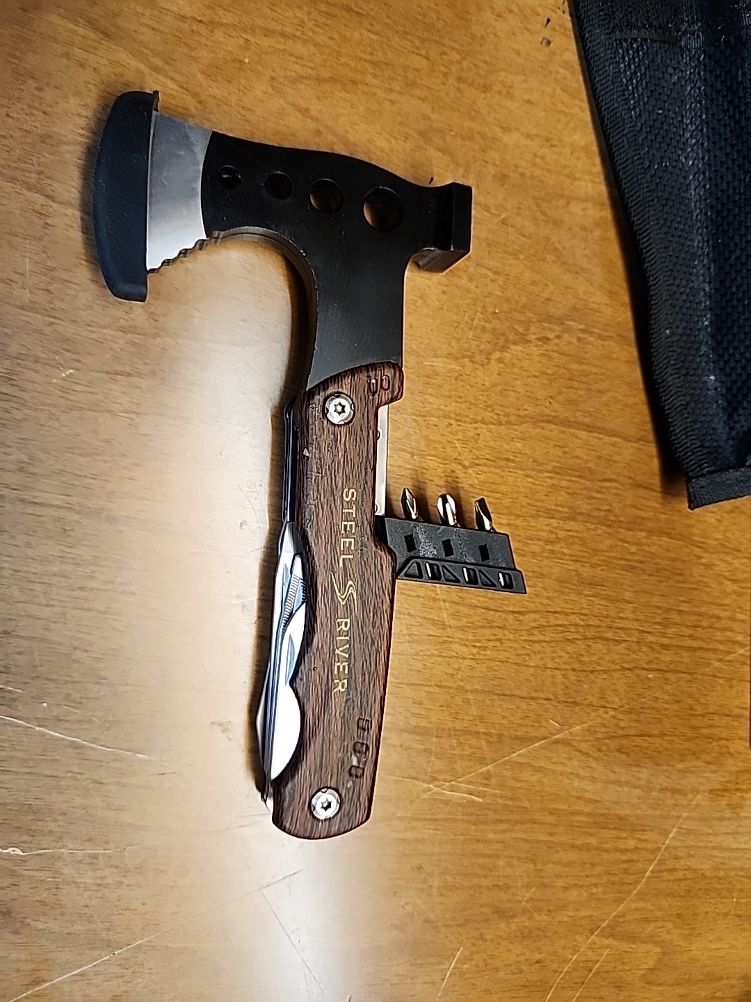 Steel River Multi Tool Hatchet Axe Folding Knife Stainless with Sheath