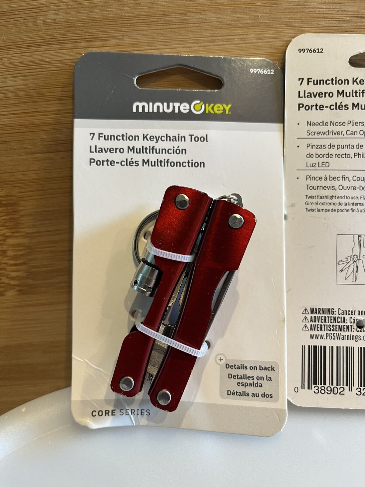Key Chain Tool 7 Function Pliers Wire Knife Screwdriver Can Opener LED 2-Pack!