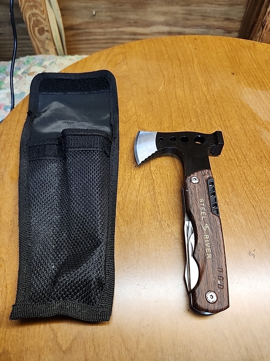 Steel River Multi Tool Hatchet Axe Folding Knife Stainless with Sheath
