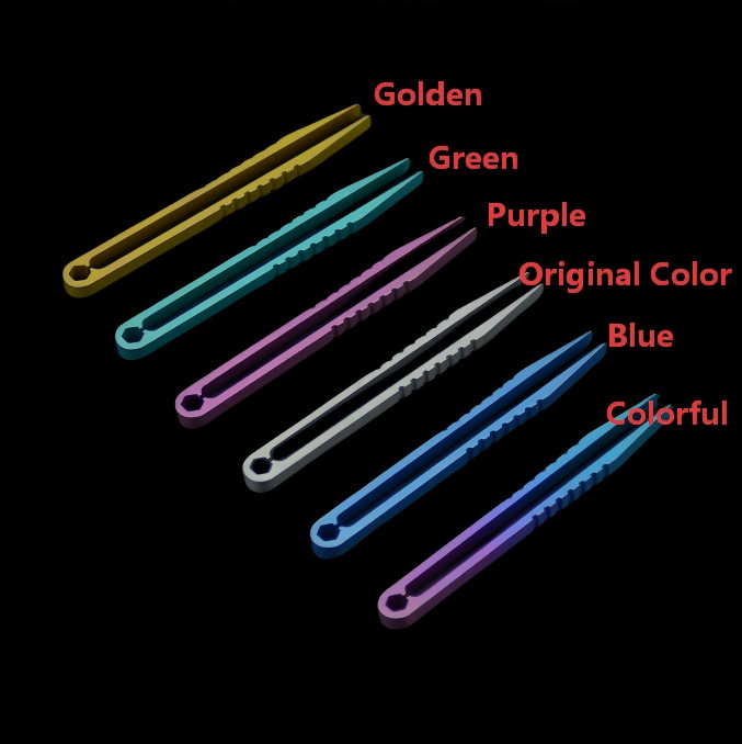 New 1Pc Portable Titanium Alloy Tweezer EDC Survival Camping Outdoor Travel Tool