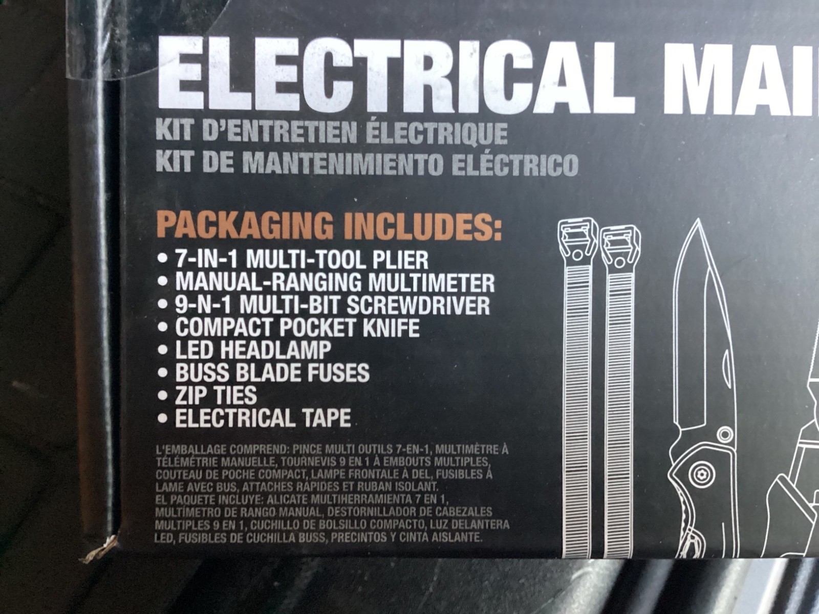 Electrical Maintenance Tool Kit including Multi-Tool Pliers, Multimeter & more!