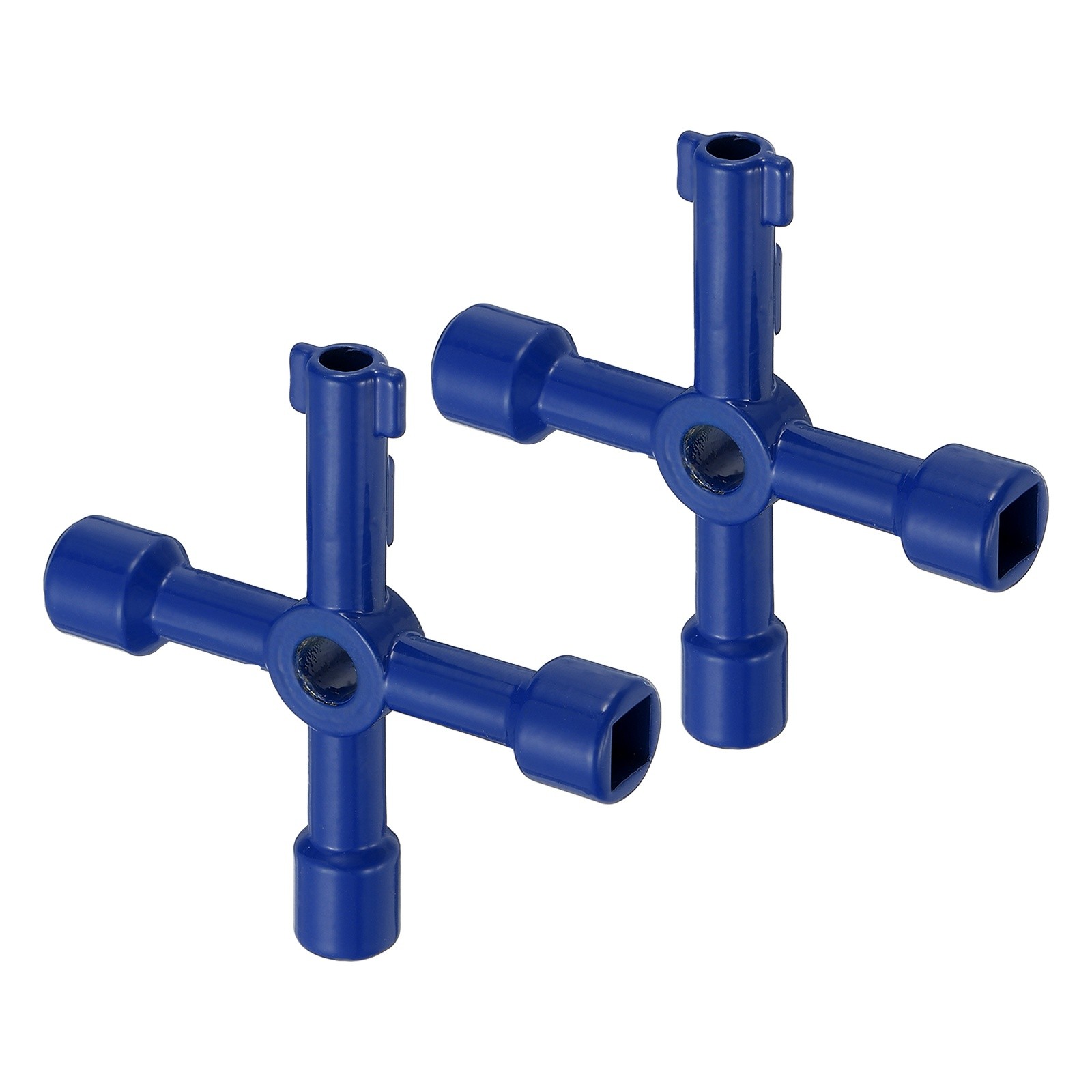 Pack of 2 Zinc Alloy 4 in 1 Universal Utility Key Blue, Style A