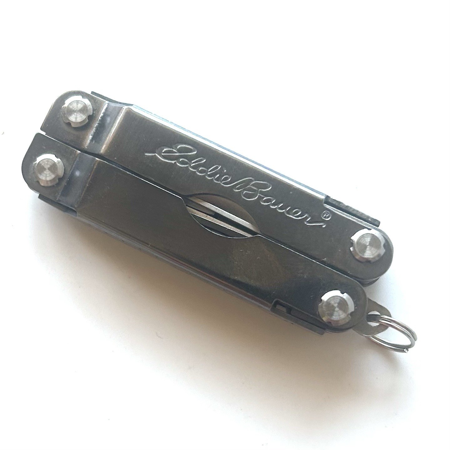 Eddie Bauer Silver Multi-Tool Mini Pocket Knife 9 Functions 2.5” Folded