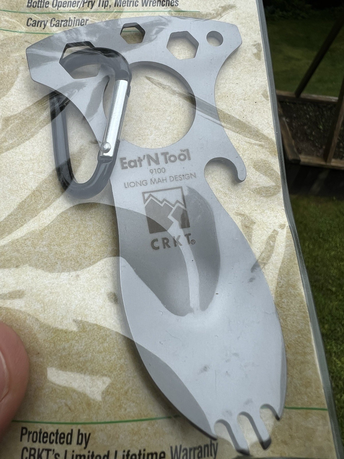 Brand New CRKT Eat’N Tool Stainless Steel Bottle Opener Fork Wrench Hiking Camp