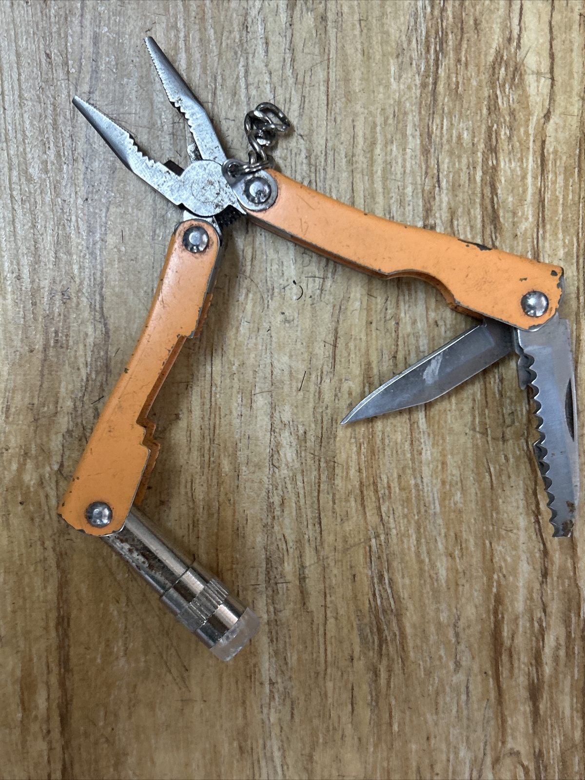 Cabelas Orange Mini Multi-Tool With LED Light Tool