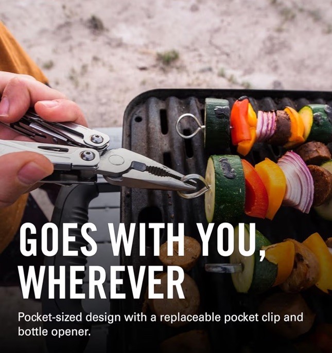 LEATHERMAN Wingman 14 in 1 Multitool W/ Spring-Action Pliers & Scissors Silver