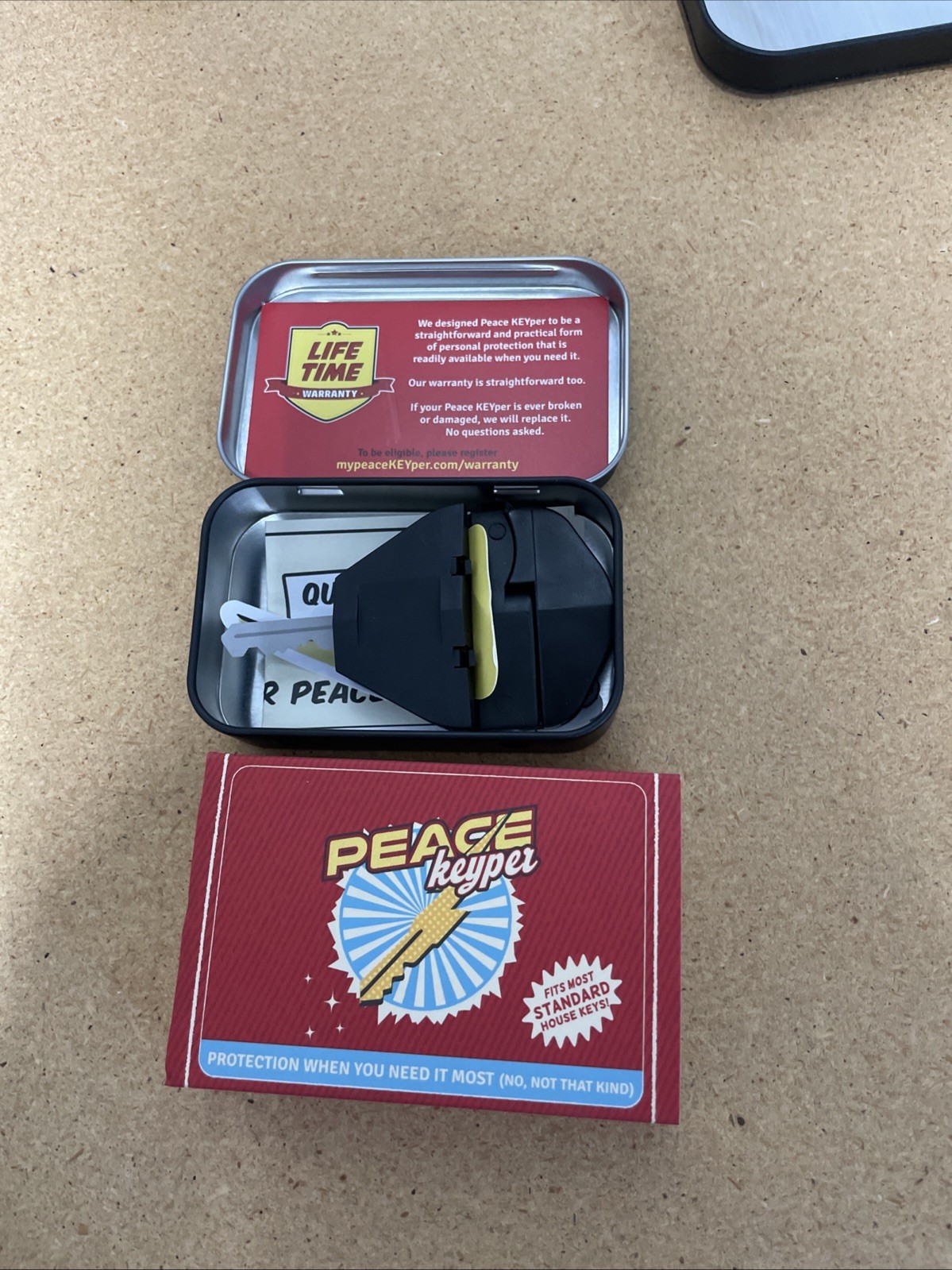 Peace KEYper Self Defense Tool Fits Most Standard House Keys – New