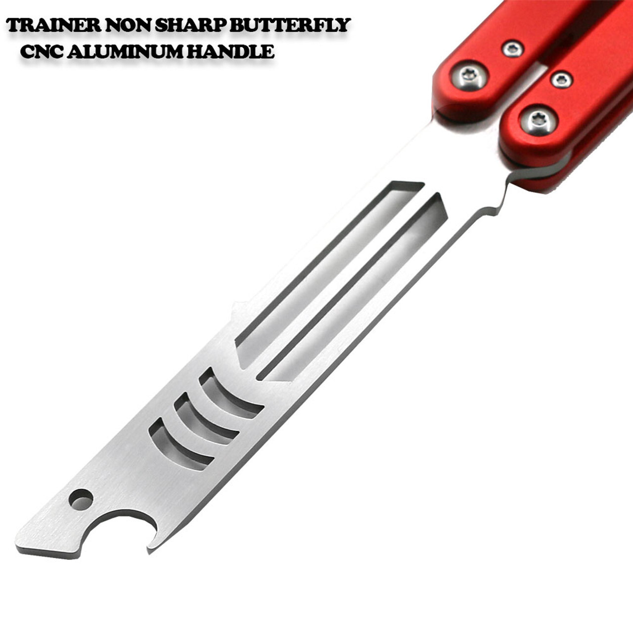 CNC Shark Model Non-Sharp Professional Trainer – Butterfly Red Handle