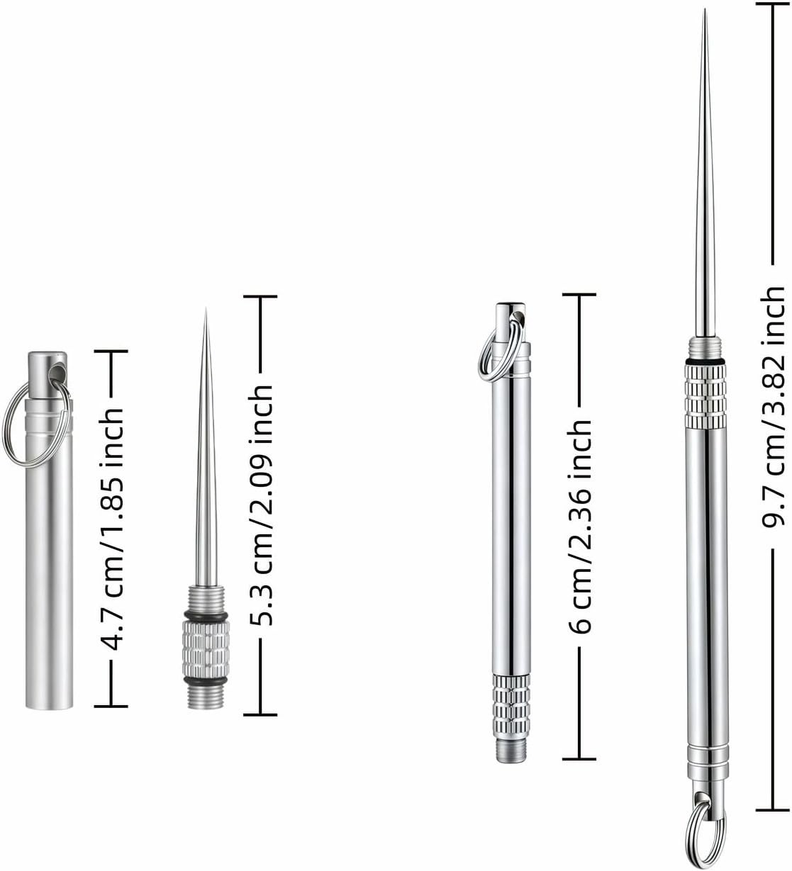 Portable Titanium Toothpick, Multi-Functional Reusable Stainless Steel Toothpick