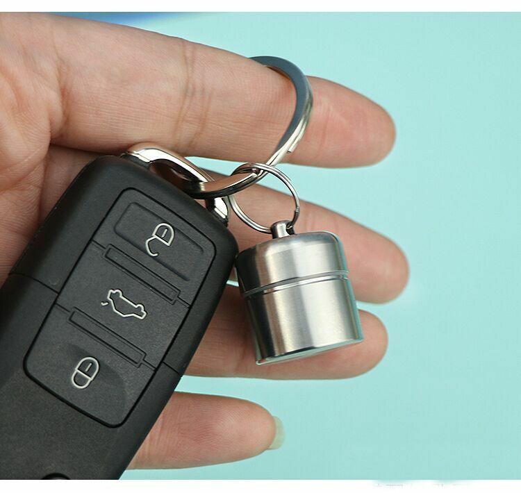 EDC Titanium Multi Tools Waterproof Portable Medicine Bottle Key Pendant Box Set