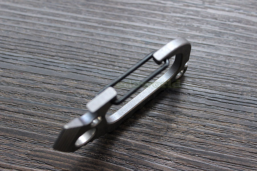 TITANER Titanium CNC Keychain Carabiner Bottle Opener Crowbar Outdoor EDC Tool