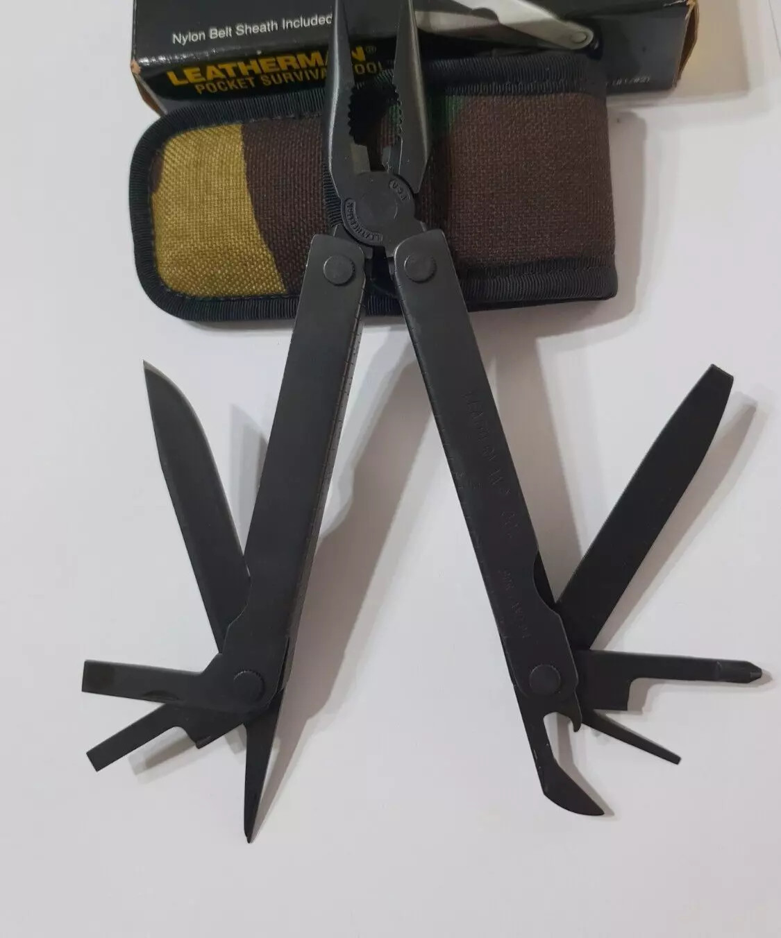 🔥 Leatherman PST Black Rare Camo Sheath Retired Multi Tool Collectable