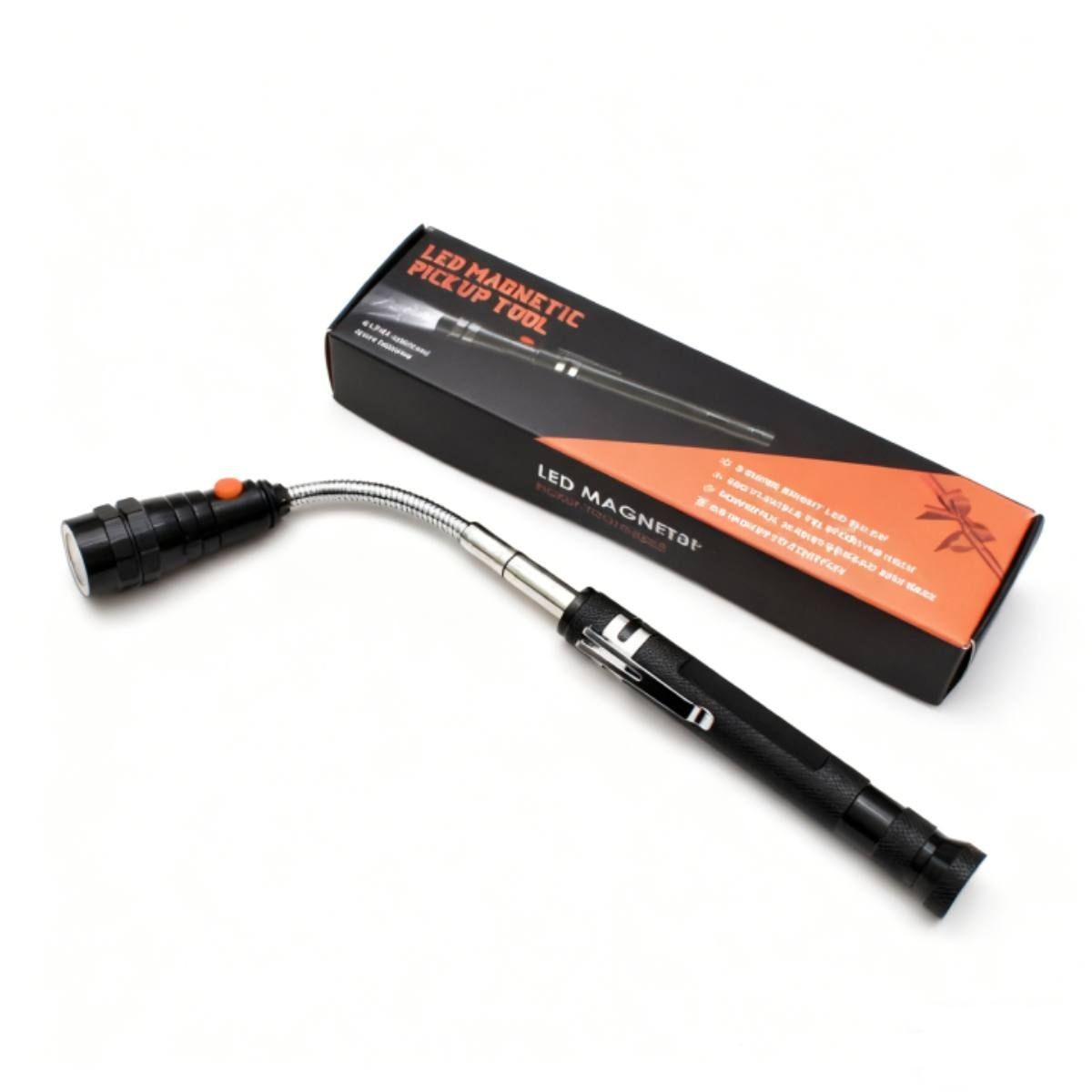 Magnetic Flashlight Men Pickup Tool Cool Extendable Magnet Telescoping Gadgets