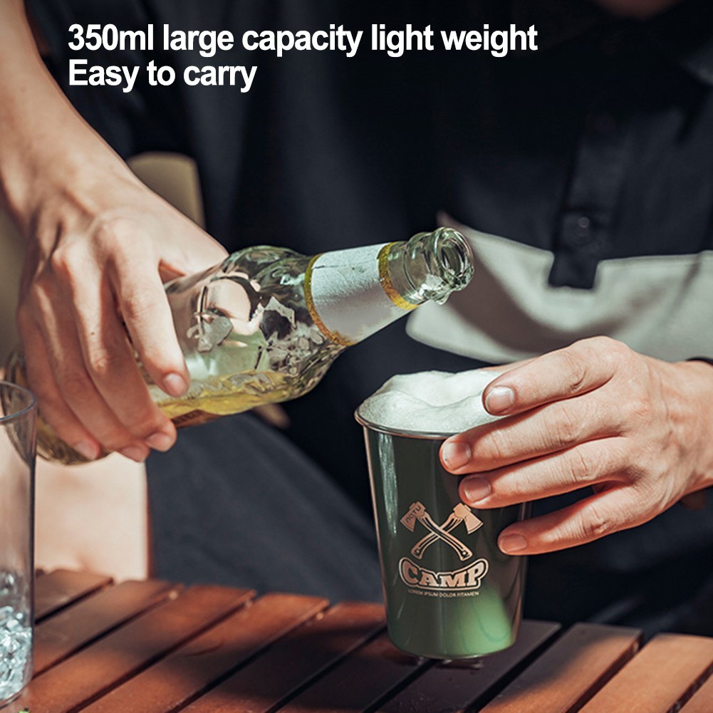 Eco Friendly Reusable 304 Stainless Steel Mugs Great for Camping Trips