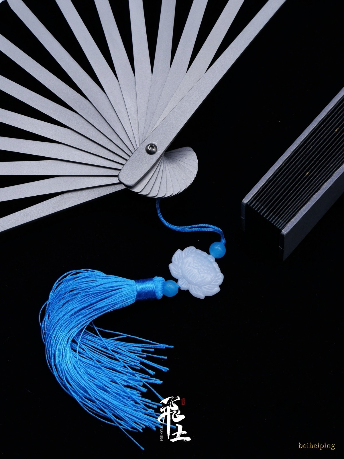 10” Titanium Alloy Folding Fan Martial Arts Portable Kung Fu Folding Fan Gift