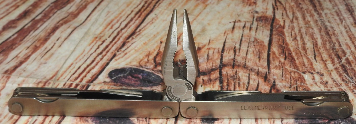 VTG Vintage Leatherman Tool 9 Multitool With Original Leather Sheath