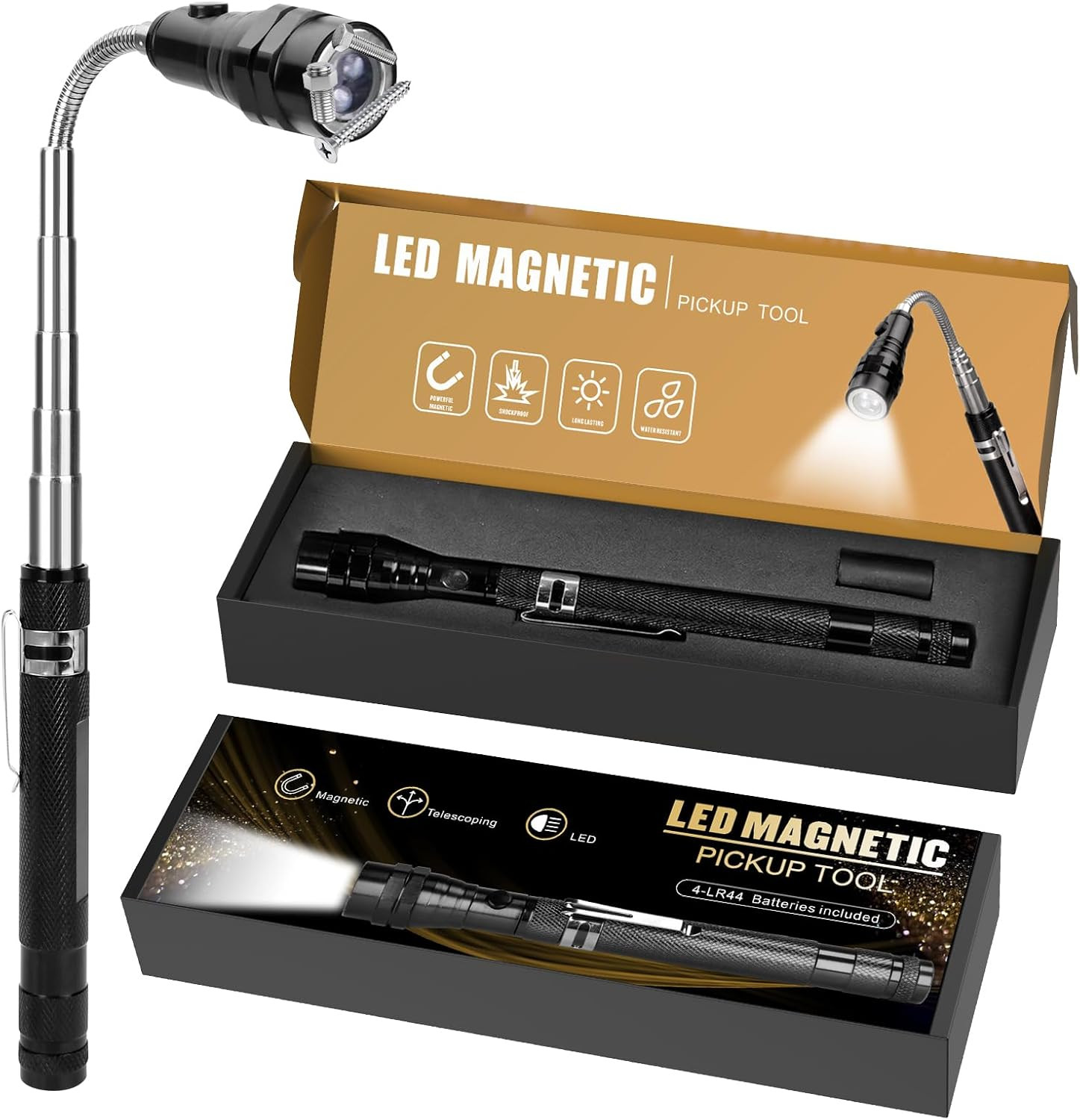 Linterna magnetica telescopica regalo para papa herramienta de recoleccion 2pack