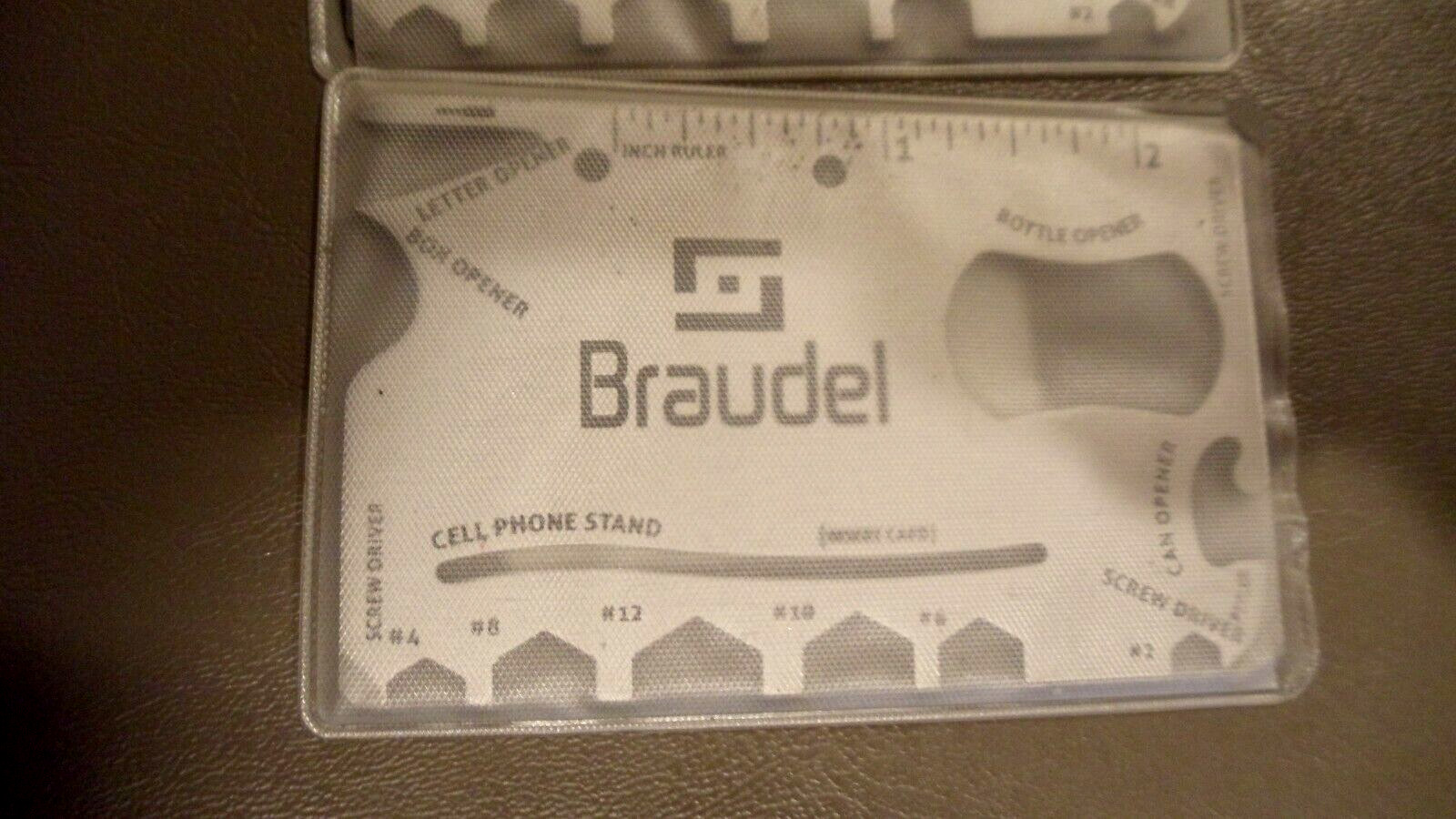 Braudel Pocket size Suvival Multitool Card – Stainless Steel (QTY of 2)