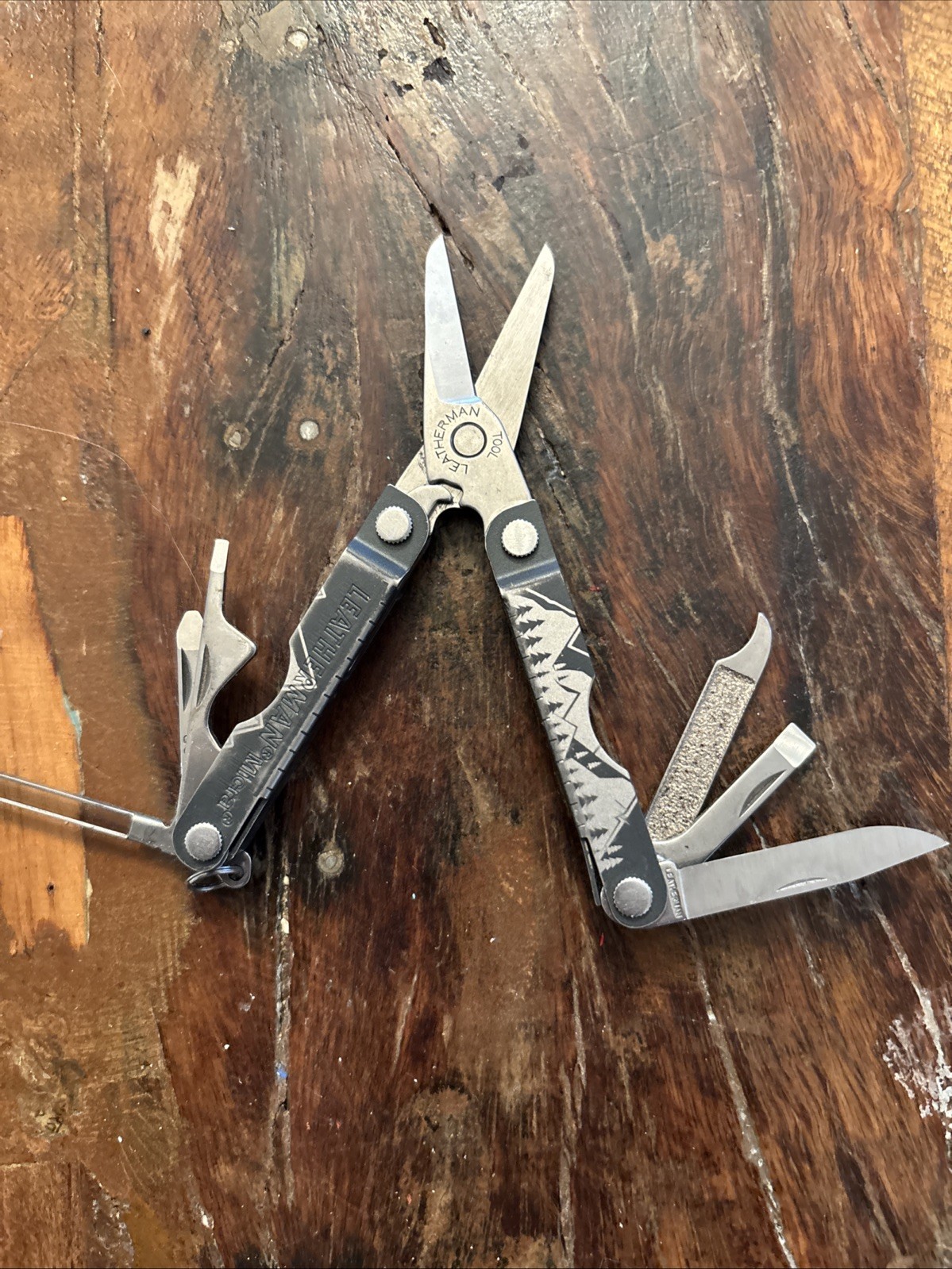 Leatherman Micra Multi Tool Black Engraved Mountains