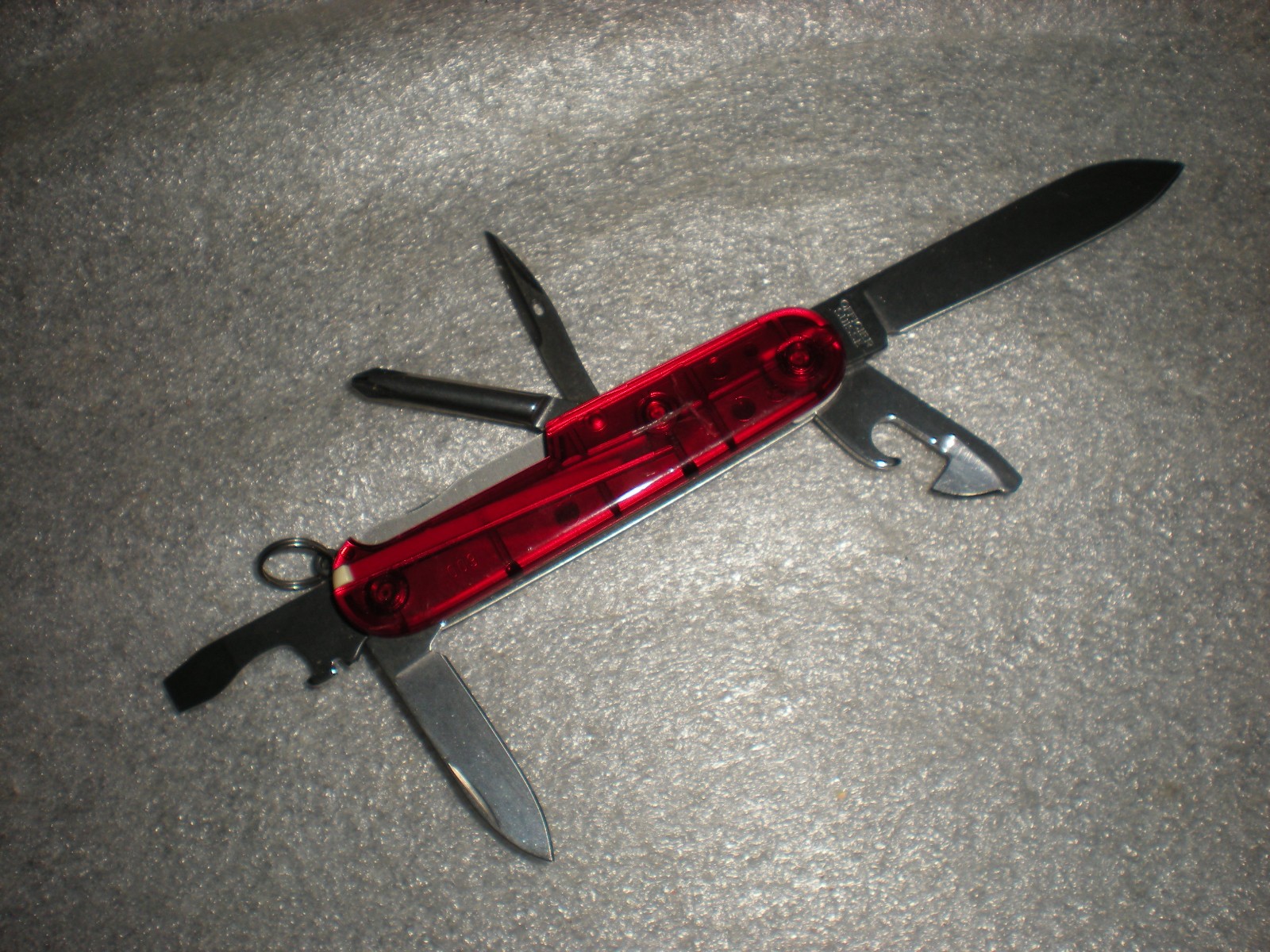 Victorinox Officier Suisse TRANSPARENT Red Swiss Made Army Knife Multi Tool