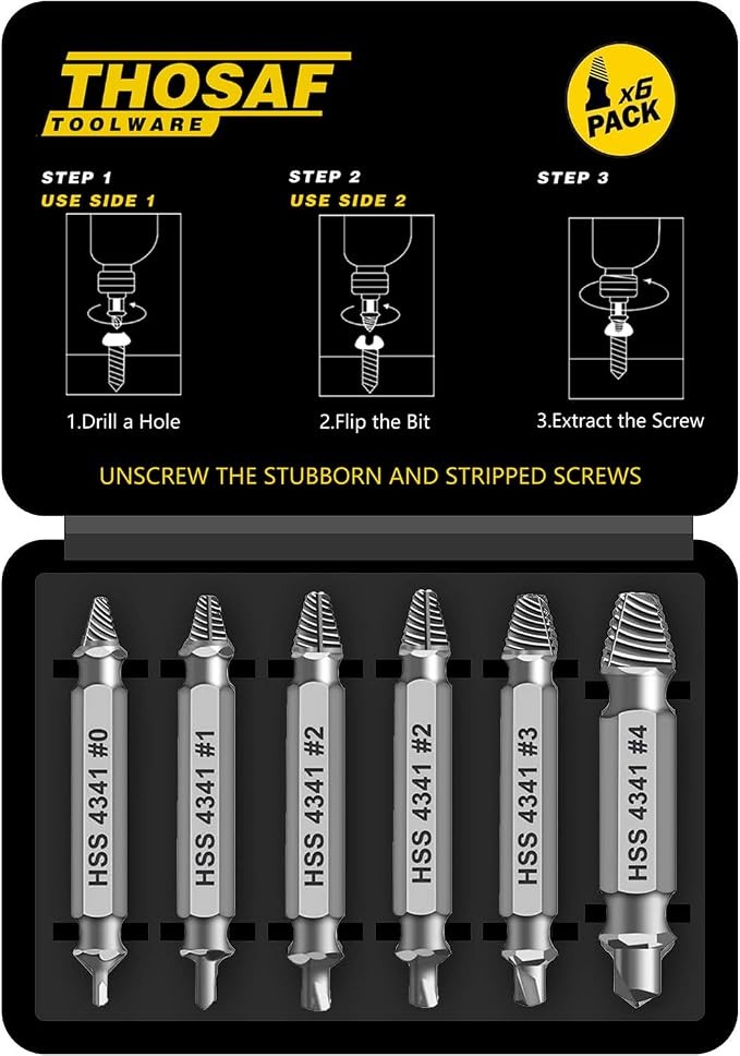 THOSAF Damaged Screw Extractor Set, Fathers Day Gifts for Men