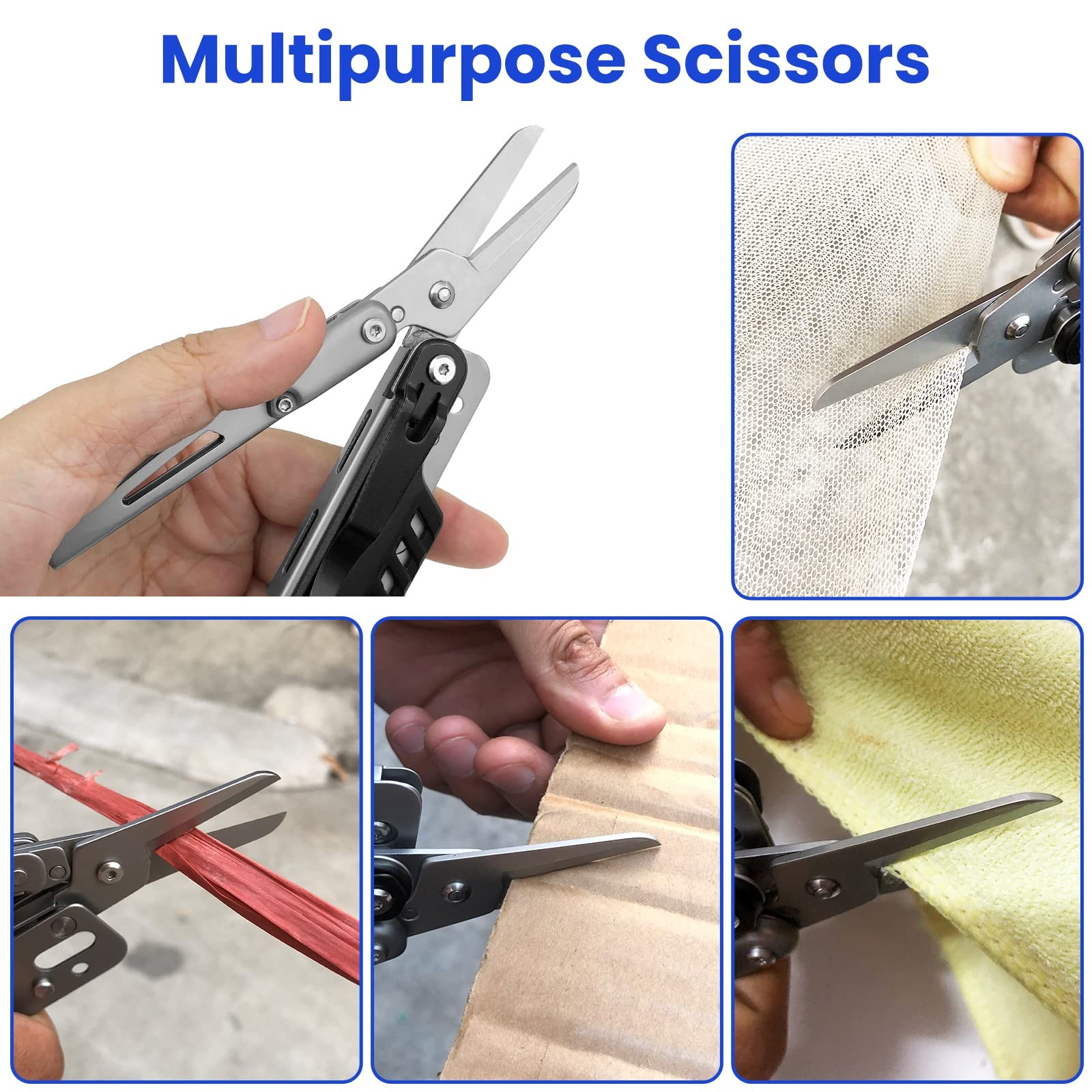 Multitool 5 in 1 Multifunctional Pocket Knife, Folding Knife Scissors, Removable…