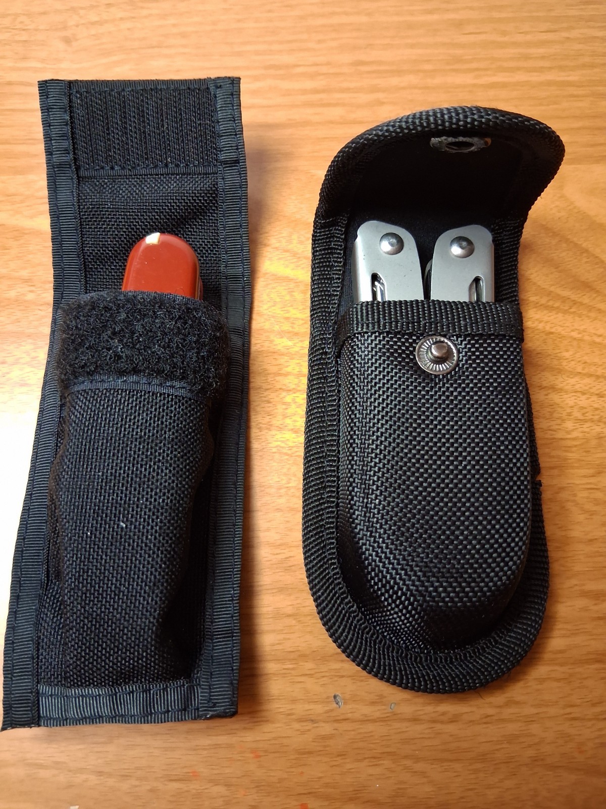 Lot of 2 Multi Tools Ozark Trail 12-in-1 and “Q” 13-Tool Camp Knife with Sheaths