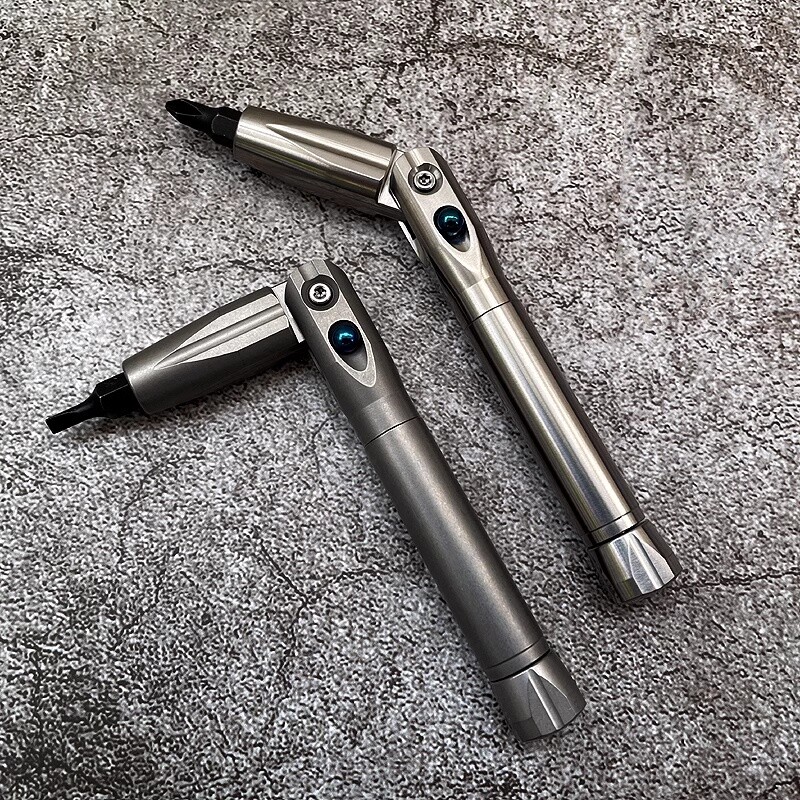Titanium Folding Screwdriver Cross Slotted Bit EDC Multi Tools Fidget Spinner