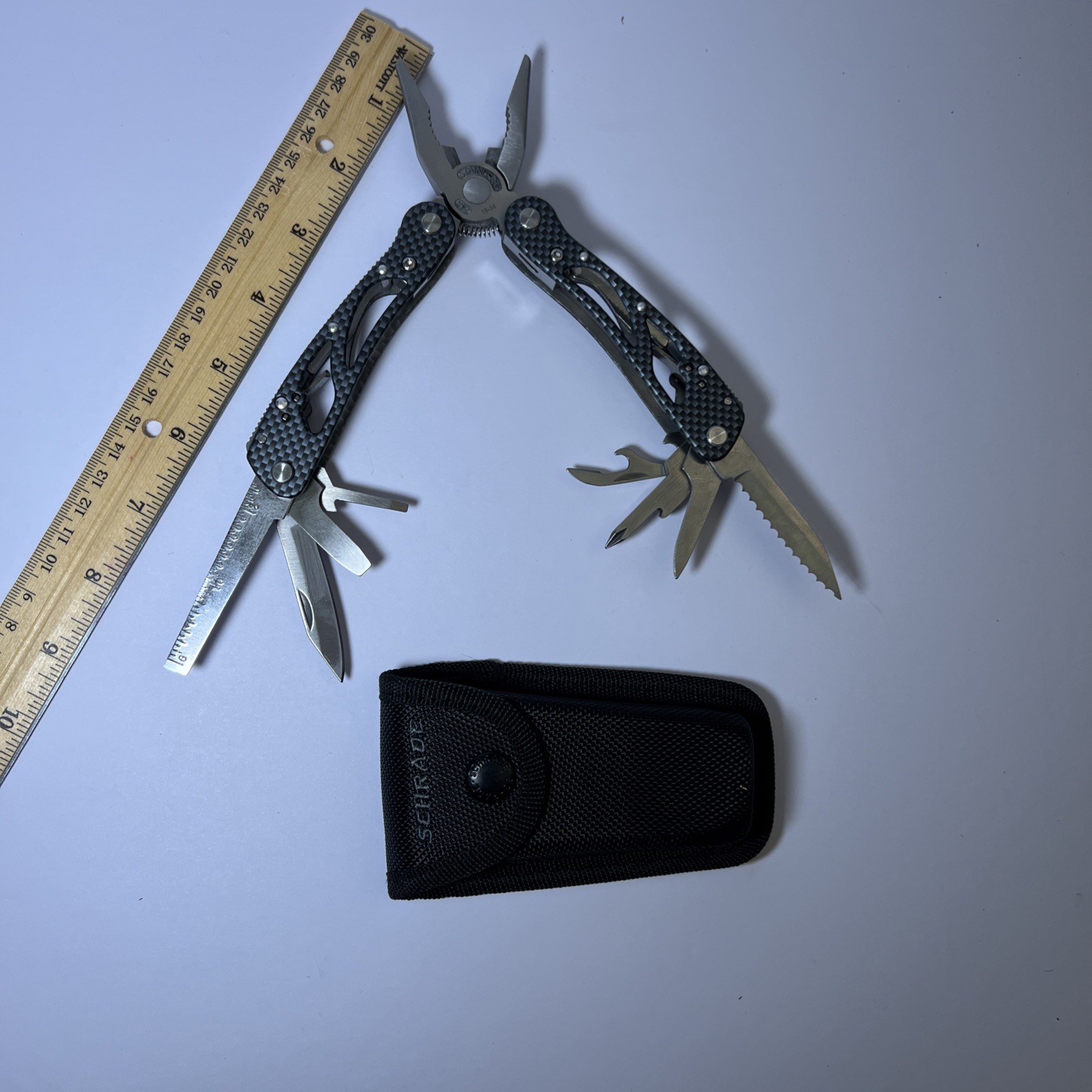 Schrade Stainless Steel 9 Piece Tough Multi-Tool NEW